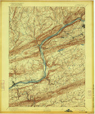 Shickshinny Pennsylvania Historical topographic map, 1:62500 scale, 15 X 15 Minute, Year 1894