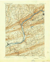 Shickshinny Pennsylvania Historical topographic map, 1:62500 scale, 15 X 15 Minute, Year 1894