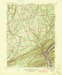 Shickshinny Pennsylvania Historical topographic map, 1:31680 scale, 7.5 X 7.5 Minute, Year 1946