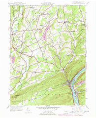 Shickshinny Pennsylvania Historical topographic map, 1:24000 scale, 7.5 X 7.5 Minute, Year 1954
