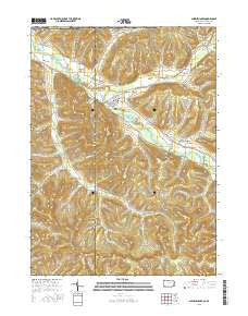 Shinglehouse Pennsylvania Current topographic map, 1:24000 scale, 7.5 X 7.5 Minute, Year 2016