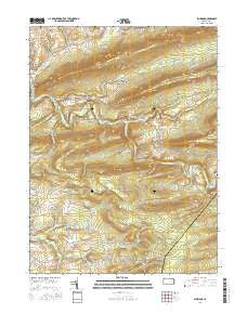 Shumans Pennsylvania Current topographic map, 1:24000 scale, 7.5 X 7.5 Minute, Year 2016