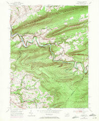 Shumans Pennsylvania Historical topographic map, 1:24000 scale, 7.5 X 7.5 Minute, Year 1955