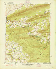 Shumans Pennsylvania Historical topographic map, 1:24000 scale, 7.5 X 7.5 Minute, Year 1948