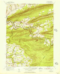 Shumans Pennsylvania Historical topographic map, 1:24000 scale, 7.5 X 7.5 Minute, Year 1955