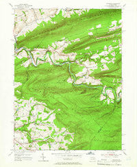 Shumans Pennsylvania Historical topographic map, 1:24000 scale, 7.5 X 7.5 Minute, Year 1955