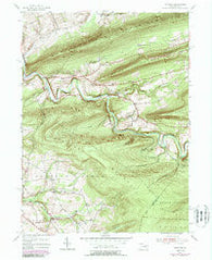 Shumans Pennsylvania Historical topographic map, 1:24000 scale, 7.5 X 7.5 Minute, Year 1955
