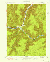 Sinnemahoning Pennsylvania Historical topographic map, 1:24000 scale, 7.5 X 7.5 Minute, Year 1945
