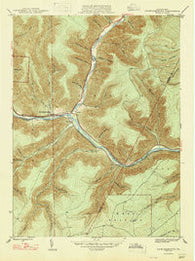 Sinnemahoning Pennsylvania Historical topographic map, 1:24000 scale, 7.5 X 7.5 Minute, Year 1947