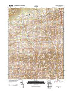 Slatedale Pennsylvania Historical topographic map, 1:24000 scale, 7.5 X 7.5 Minute, Year 2013