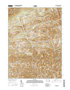 Slatedale Pennsylvania Current topographic map, 1:24000 scale, 7.5 X 7.5 Minute, Year 2016