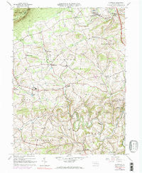 Slatedale Pennsylvania Historical topographic map, 1:24000 scale, 7.5 X 7.5 Minute, Year 1965