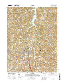 Slickville Pennsylvania Current topographic map, 1:24000 scale, 7.5 X 7.5 Minute, Year 2016
