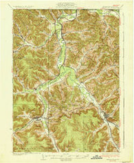 Smethport Pennsylvania Historical topographic map, 1:62500 scale, 15 X 15 Minute, Year 1937