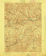 Smicksburg Pennsylvania Historical topographic map, 1:62500 scale, 15 X 15 Minute, Year 1909
