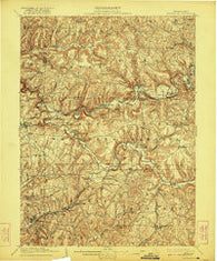 Smicksburg Pennsylvania Historical topographic map, 1:62500 scale, 15 X 15 Minute, Year 1909