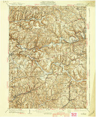 Smicksburg Pennsylvania Historical topographic map, 1:62500 scale, 15 X 15 Minute, Year 1939