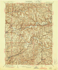 Smicksburg Pennsylvania Historical topographic map, 1:62500 scale, 15 X 15 Minute, Year 1939