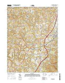 Smithfield Pennsylvania Current topographic map, 1:24000 scale, 7.5 X 7.5 Minute, Year 2016