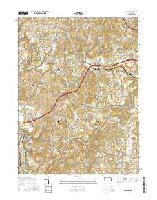 Smithton Pennsylvania Current topographic map, 1:24000 scale, 7.5 X 7.5 Minute, Year 2016