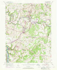 Smithton Pennsylvania Historical topographic map, 1:24000 scale, 7.5 X 7.5 Minute, Year 1954
