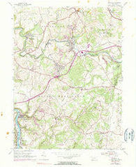 Smithton Pennsylvania Historical topographic map, 1:24000 scale, 7.5 X 7.5 Minute, Year 1954