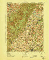 Somerset Pennsylvania Historical topographic map, 1:62500 scale, 15 X 15 Minute, Year 1944