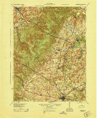 Somerset Pennsylvania Historical topographic map, 1:62500 scale, 15 X 15 Minute, Year 1944
