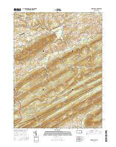 Spring Mills Pennsylvania Current topographic map, 1:24000 scale, 7.5 X 7.5 Minute, Year 2016