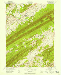Spruce Hill Pennsylvania Historical topographic map, 1:24000 scale, 7.5 X 7.5 Minute, Year 1952