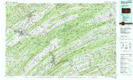 State College Pennsylvania Historical topographic map, 1:100000 scale, 30 X 60 Minute, Year 1988