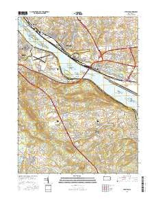 Steelton Pennsylvania Current topographic map, 1:24000 scale, 7.5 X 7.5 Minute, Year 2016