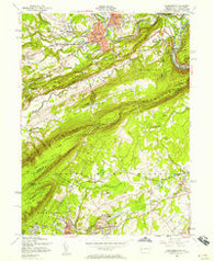 Stroudsburg Pennsylvania Historical topographic map, 1:24000 scale, 7.5 X 7.5 Minute, Year 1955