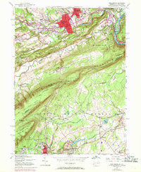Stroudsburg Pennsylvania Historical topographic map, 1:24000 scale, 7.5 X 7.5 Minute, Year 1955