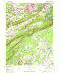 Stroudsburg Pennsylvania Historical topographic map, 1:24000 scale, 7.5 X 7.5 Minute, Year 1955