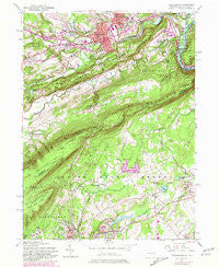 Stroudsburg Pennsylvania Historical topographic map, 1:24000 scale, 7.5 X 7.5 Minute, Year 1955