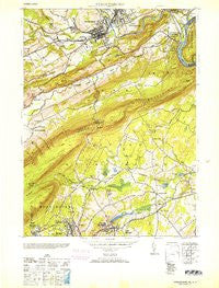 Stroudsburg Pennsylvania Historical topographic map, 1:24000 scale, 7.5 X 7.5 Minute, Year 1953