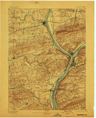 Sunbury Pennsylvania Historical topographic map, 1:62500 scale, 15 X 15 Minute, Year 1893