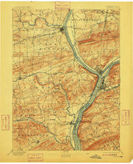 Sunbury Pennsylvania Historical topographic map, 1:62500 scale, 15 X 15 Minute, Year 1893