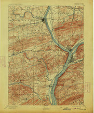 Sunbury Pennsylvania Historical topographic map, 1:62500 scale, 15 X 15 Minute, Year 1893