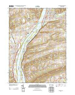 Sunbury Pennsylvania Historical topographic map, 1:24000 scale, 7.5 X 7.5 Minute, Year 2013