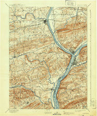 Sunbury Pennsylvania Historical topographic map, 1:62500 scale, 15 X 15 Minute, Year 1893