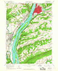 Sunbury Pennsylvania Historical topographic map, 1:24000 scale, 7.5 X 7.5 Minute, Year 1965