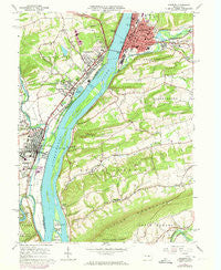 Sunbury Pennsylvania Historical topographic map, 1:24000 scale, 7.5 X 7.5 Minute, Year 1965