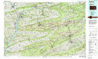 Sunbury Pennsylvania Historical topographic map, 1:100000 scale, 30 X 60 Minute, Year 1984