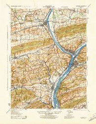 Sunbury Pennsylvania Historical topographic map, 1:62500 scale, 15 X 15 Minute, Year 1943