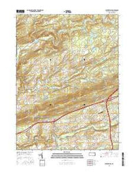 Sybertsville Pennsylvania Current topographic map, 1:24000 scale, 7.5 X 7.5 Minute, Year 2016