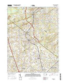 Telford Pennsylvania Current topographic map, 1:24000 scale, 7.5 X 7.5 Minute, Year 2016