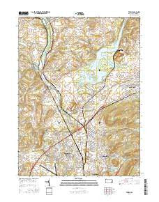 Temple Pennsylvania Current topographic map, 1:24000 scale, 7.5 X 7.5 Minute, Year 2016