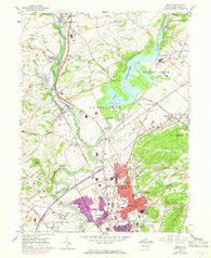 Temple Pennsylvania Historical topographic map, 1:24000 scale, 7.5 X 7.5 Minute, Year 1956